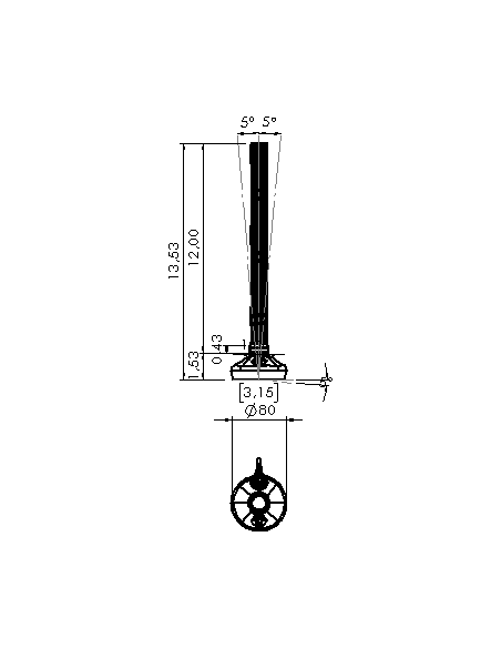 Machine foot HXW080-10-12-PR6211-31D1