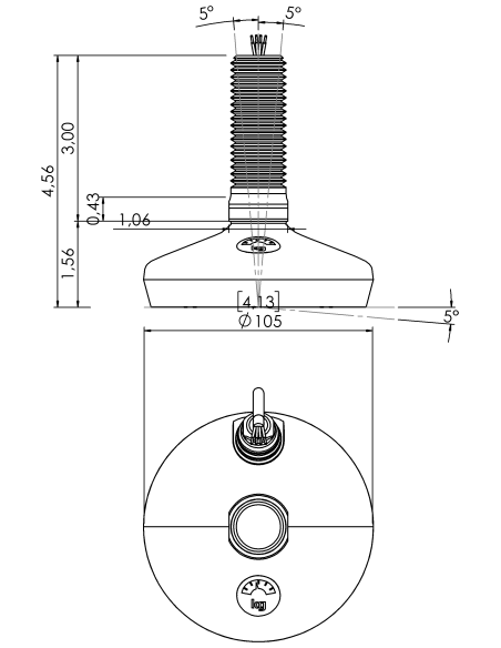 Machine foot HXW105-10-3-PR6211-22D1