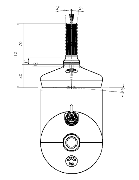 Machine foot HXW105-20-70-PR6211-22D1