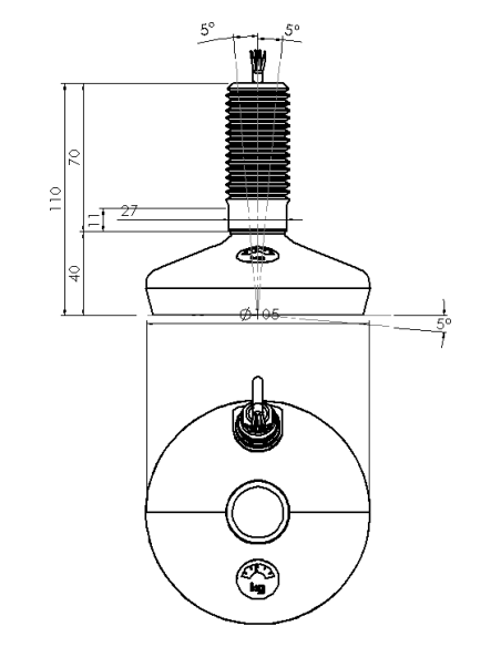Machine foot HXW105-30-70-PR6211-32D1