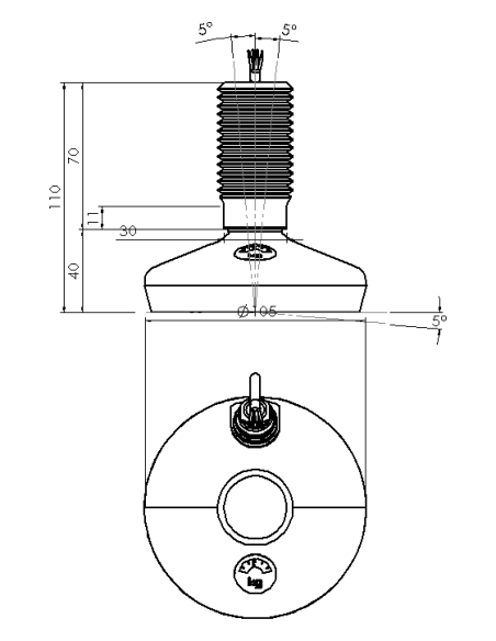 Machine foot HXW105-36-70-PR6211-51D1