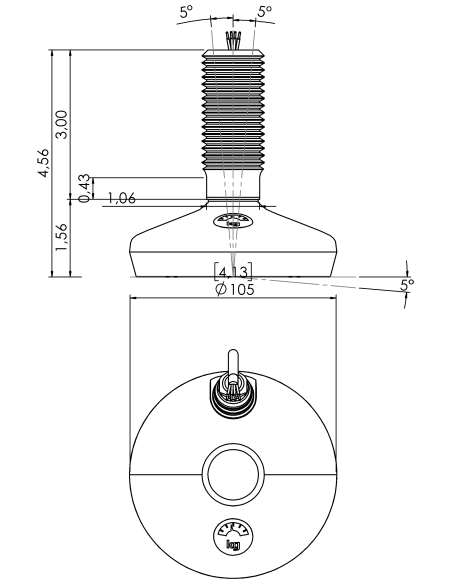 Machine foot HXW105-54-3-PR6211-32D1