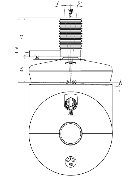 Machine foot HXW150-42-70-PR6251-52L