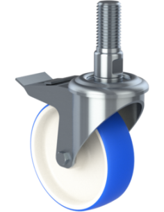 Castor SCRB-HX125, White/Blue, UNC 1 x 3, AISI 304