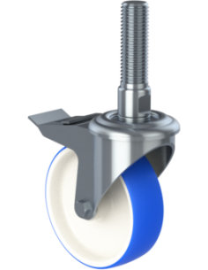 Castor SCRB-HX125, White/Blue, UNC 1 x 4, AISI 304