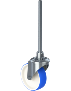Castor SCR-HX125, White/Blue, M16 x 230, AISI 304