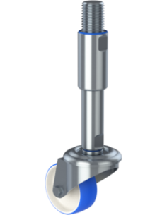 Castor SCR-XH80, White/Blue, UNC 1 1/4 x 8,30/4,60-UNC 1 1/4 x 3,10, AISI 304