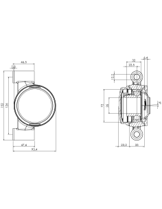 Bearing house XBPBC72(White)-SSB35 mm(Front)-CM(White)-OS(White) 2