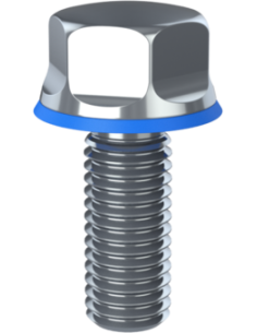 Hygienic fastener BXH M10 x 25 x 25, AISI 316, Blue EPDM