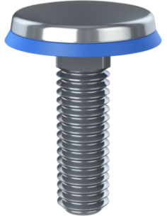 Hygienic fastener CBXH M6 x 20 x 17, AISI 316, Blue NBR