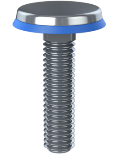 Hygienic fastener CBXH M6 x 25 x 22, AISI 316, Blue NBR