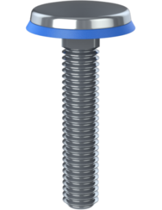 Hygienic fastener CBXH M6 x 30 x 27, AISI 316, Blue NBR