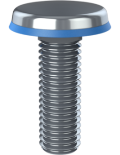 Hygienic fastener CBXH M10 x 30 x 27, AISI 316, Blue NBR
