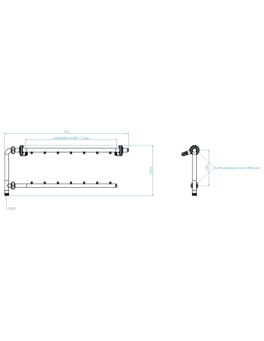 CIP unit V4 28"-765/655-2(275)-14(101,60)-BSPT 1"