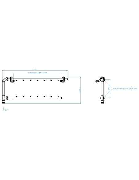 CIP unit V4 28"-765/655-2(275)-14(101,60)-BSPT 1"