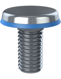 Hygienic fastener CBXH M10 x 20 x 17, AISI 316, Blue NBR
