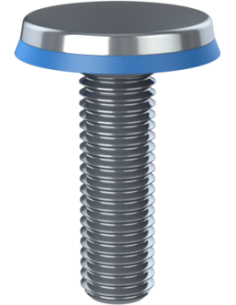 Hygienic fastener CBXH M12 x 40 x 37, AISI 316, Blue NBR