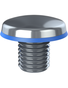 Hygienic fastener CBXH UNC 7/8 x 1 x 0,88, AISI 316, Blue NBR