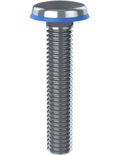 Hygienic fastener CBXH UNC 3/8 x 2 x 1,85, AISI 316, Blue NBR
