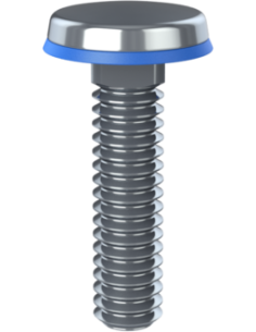 Hygienic fastener CBXH UNC 1/4 x 1 x 0,88, AISI 316, Blue NBR