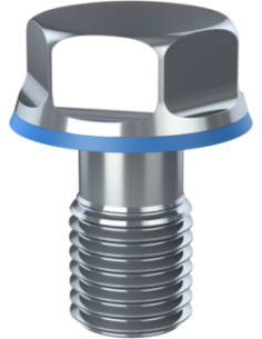 Hygienic fastener BRXH M24 x 40 x 26, AISI 316, Blue NBR
