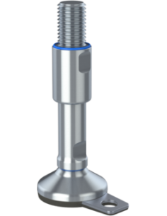 Machine foot XH-FIX66-UNC 1 x 5,90/3,30-UNC 1 x 2, AISI 304, Black NBR, 1 fixation