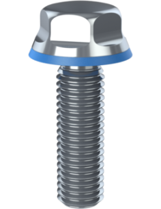 Hygienic fastener BXH UNC 5/8 x 2 x 2, AISI 316, Blue NBR