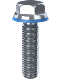 Hygienic fastener BXH UNC 5/8 x 2,25 x 2,25, AISI 316, Blue NBR