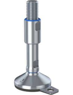 Machine foot XH-FIX81-UNC 1 x 5,90/3,30-UNC 1 x 2, AISI 304, Black NBR, 1 fixation