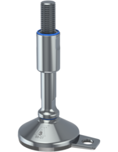 Machine foot XH-FIX81-UNC 3/4 x 5,90/3,30-UNC 3/4 x 2, AISI 304, Black NBR, 1 fixation