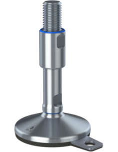 Machine foot XH-FIX106-UNC 1 x 5,90/3,30-UNC 1 x 2, AISI 304, Black NBR, 1 fixation