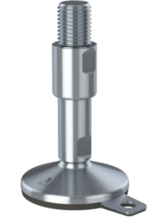 Machine foot XH-FIX106-UNC 1 1/4 x 5,90/3,50-UNC 1 1/4 x 2, AISI 304, Black NBR, 1 fixation
