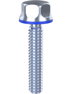 Hygienic fastener BXH UNC 1/4 x 1,25 x 1,25, AISI 316, Blue EPDM