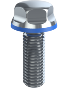 Hygienic fastener BXH UNC 5/8 x 1,75 x 1,75, AISI 316, Blue Silicone