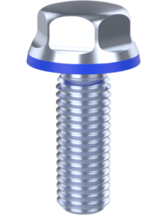 Hygienic fastener BXH UNC 5/8 x 1,75 x 1,75, AISI 316, Blue EPDM