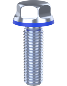 Hygienic fastener BXH UNC 5/8 x 2 x 2, AISI 316, Blue EPDM
