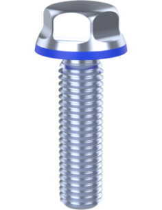 Hygienic fastener BXH UNC 5/8 x 2,25 x 2,25, AISI 316, Blue EPDM