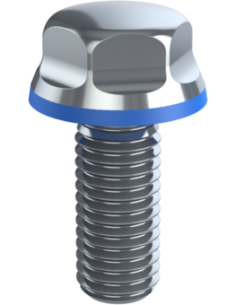 Hygienic fastener BXH UNC 5/8 x 1,50 x 1,50, AISI 316, Blue Silicone