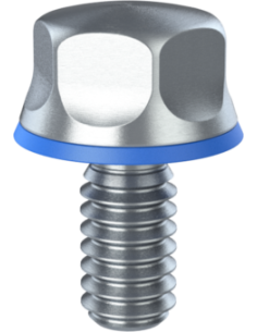 Hygienic fastener BXH UNC 1/4 x 0,50 x 0,50, AISI 316, Blue NBR