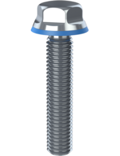Hygienic fastener BXH UNC 5/8 x 3 x 3, AISI 316, Blue NBR