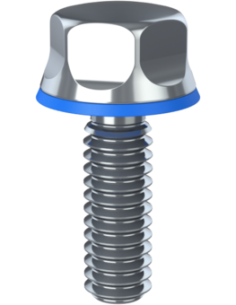 Hygienic fastener BXH UNC 1/4 x 0,75 x 0,75, AISI 316, Blue EPDM
