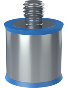 Spacer SRTFXH Ø25.40x25.40, M10x1.50x15, UNC 3/8-16x10, AISI 304, 2, Blue NBR