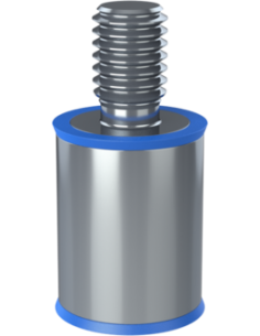Spacer SRTFXH Ø19x25.40, UNC 3/8-16x10, UNC 3/8-16x15, AISI 316, 2, Blue NBR