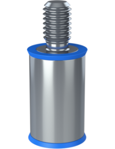 Spacer SRTFXH Ø11.9x20, M6x1.00x10, M6x1.00x10, AISI 316, 2, Blue EPDM