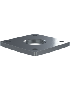 Mountingflange MFQX Ø100x100x10, 4xØ9-74.20, 74.20, M44x2.00, AISI 304