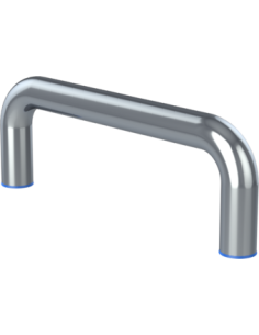 Handle UHX 152x64, UNC 1/4, Blue NBR, AISI 316
