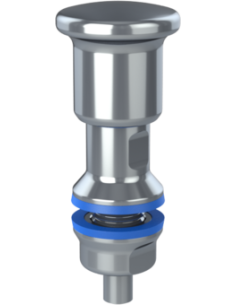 Plunger IPXH8, with lock, AISI 316, Blue NBR