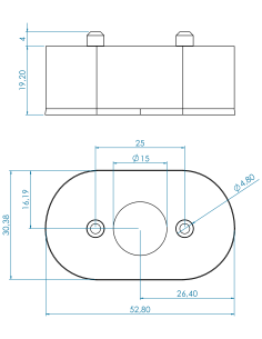 Spacer Oval 1-1/2" for Ø80 series 2
