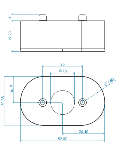 Spacer Oval 1-1/2" for Ø80 series