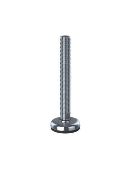 Machine foot M75-UNC 1 x 8, AISI 304, Black NBR
